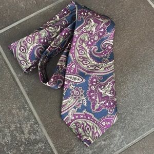 Oscar de la Renta Designer Silk Tie Paisleys